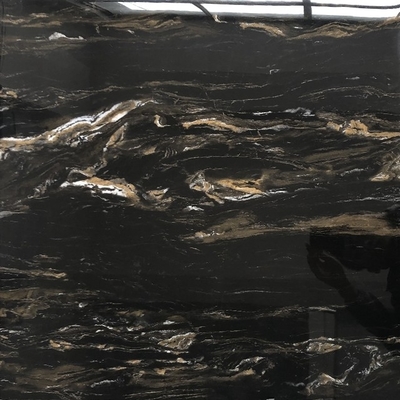 GLOSSY Black Gold Marble Ceramic 24x24 Square Tile for Outdoor and Indoor Luster Needs