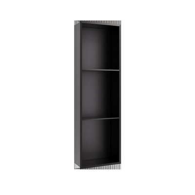 Black Modern Design Style Recessed Bathtub Wall Niche Shower Insert with Chrome Trim