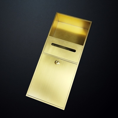 Brushed Surface Stainless Steel Niche for Shower and Towels in Modern Design Bathroom