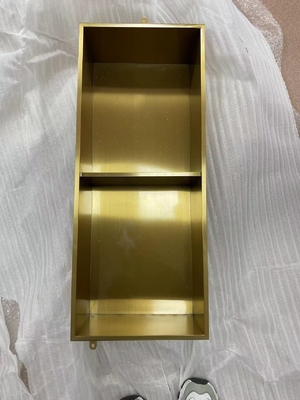 Brushed Surface Stainless Steel Niche for Shower and Towels in Modern Design Bathroom