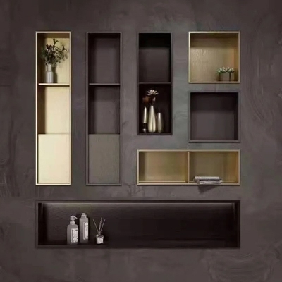 Porcelain Tiles Bathroom Shower Niche with Modern Design and Waterproof LED Light