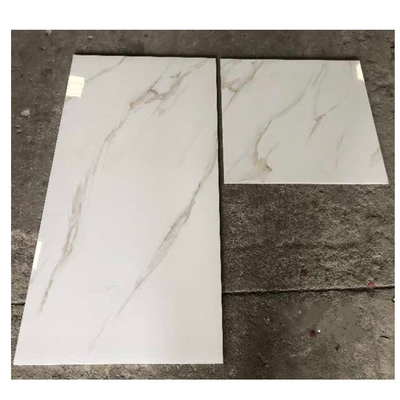 Acid-Resistant Full Body Porcelanato Polished 60x60 Tiles with Gold Calacatta Marble