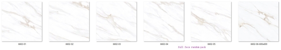 Acid-Resistant Full Body Porcelanato Polished 60x60 Tiles with Gold Calacatta Marble