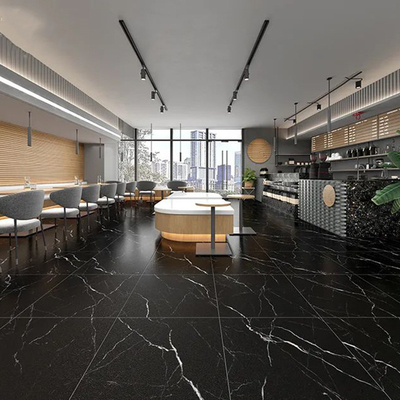 GradeAAA Porcelain Tile Eco-Friendly Matte Black Marble Look for Natural Stone Effect