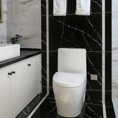 GradeAAA Porcelain Tile Eco-Friendly Matte Black Marble Look for Natural Stone Effect