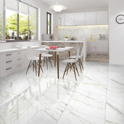 Lobby Floor Tiles Modern Style 600x600 Polished Porcelain Calacatta Marble Tiles