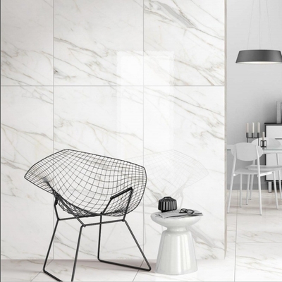 Lobby Floor Tiles Modern Style 600x600 Polished Porcelain Calacatta Marble Tiles
