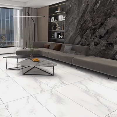 Pure White Calacatta Marble Porcelain 24 x 48 Floor Tile Grade AAA Grays Color Family