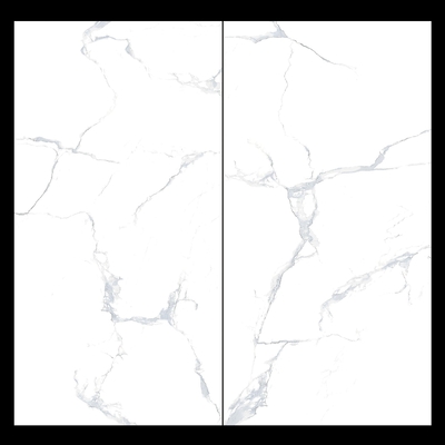 Pure White Calacatta Marble Porcelain 24 x 48 Floor Tile Grade AAA Grays Color Family