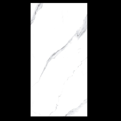 Pure White Calacatta Marble Porcelain 24 x 48 Floor Tile Grade AAA Grays Color Family