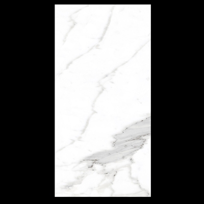 Pure White Calacatta Marble Porcelain 24 x 48 Floor Tile Grade AAA Grays Color Family