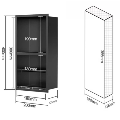 Waterproof Stainless Steel Shower Niche for Home Decor and Bathroom Storage Solutions