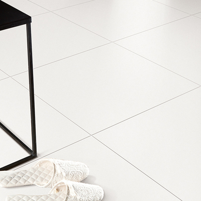 GradeAAA White Homogeneous Ceramic Floor Tile 600x600 10mm Thick with Rough Surface