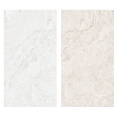 Modern Style Porcelain Tiles Light Grey and White Travertine Look Outdoor Wall Tile