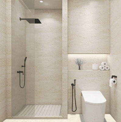 60x60 Cream Porcelain Tiles Grade AAA Polished Travertine Tile for Indoor Applications