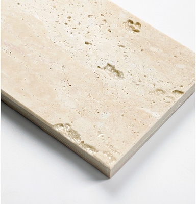 60x60 Cream Porcelain Tiles Grade AAA Polished Travertine Tile for Indoor Applications