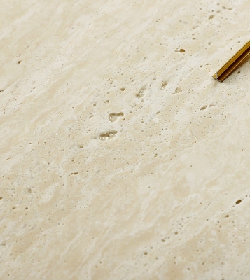 60x60 Cream Porcelain Tiles Grade AAA Polished Travertine Tile for Indoor Applications