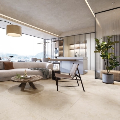 Beige Paver Tile 24*24 Travertine Porcelanato for Durable Interior and Exterior Spaces