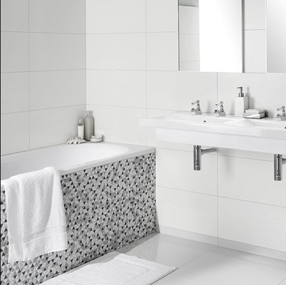 Poished Finish 30x60 Glazed Ceramic Bathroom White Tile Design Interior Tile 300x600
