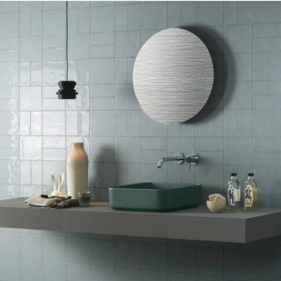Rough Texture 150 x 150mm Porcelanato Ceramic Mirror Subway Kitchen Tiles for Wall
