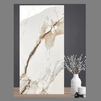 Large Format Glossy Slabs 1600*2700*12 mm Porcelain Tiles for Living Room Decoration